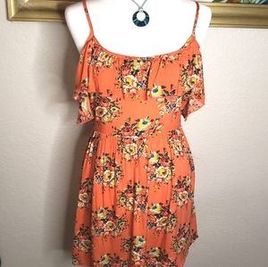 Impeccable Pig Coral Floral Dress M